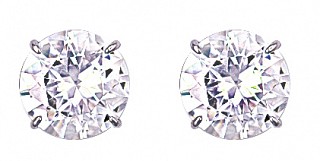 12mm Round 925 Sterling Silver Stud Earrings