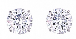 13mm Round 925 Sterling Silver Stud Earrings