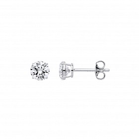 5mm Round 925 Sterling Silver Stud Earrings (Pack of 5)