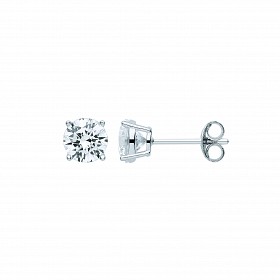 6mm Round 925 Sterling Silver Stud Earrings (Pack of 5)