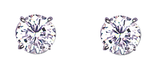 7mm Round 925 Sterling Silver Stud Earrings (Pack of 5)