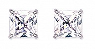 11mm Square 925 Sterling Silver Stud Earrings