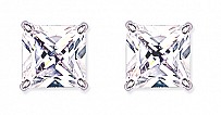 11mm Square 925 Sterling Silver Stud Earrings
