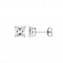 6mm Square 925 Sterling Silver Stud Earrings (Pack of 5)